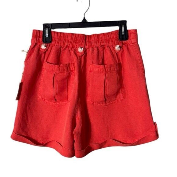 Cynthia Rowely Womens Linen Shorts Size 6 Lagom Beachy Preppy Festival Coastal - Picture 3 of 7